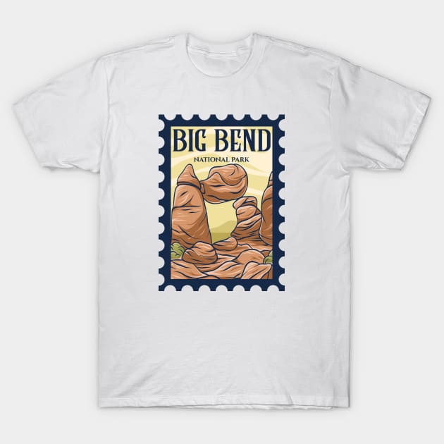 Big Bend National Park Stamp T-Shirt by CardboardCotton